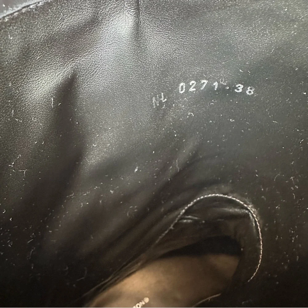 Louis Vuitton Black Matte Leather Winter Rain Boots